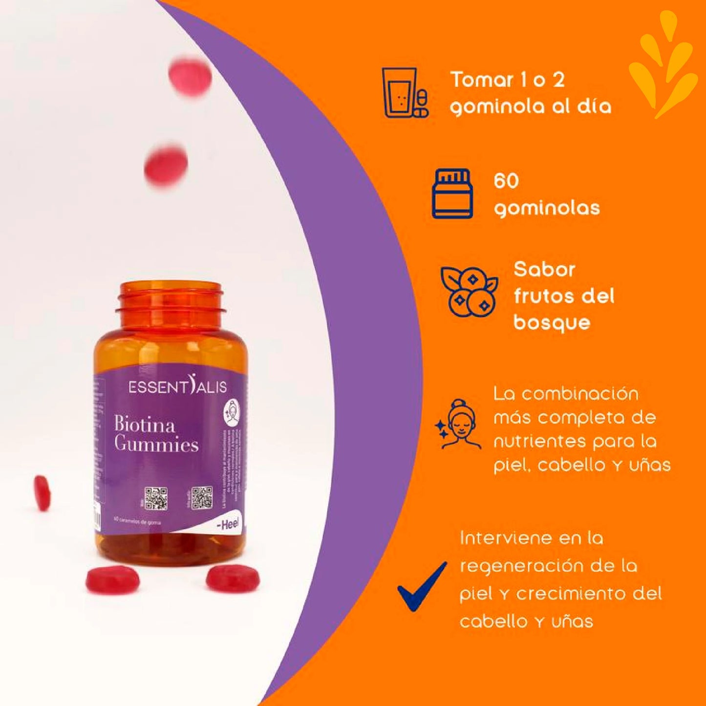 Gomitas de biotina para el crecimiento del cabello