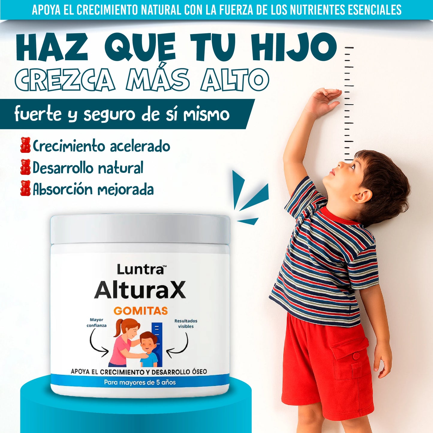 Gomitas estimuladoras naturales de crecimiento