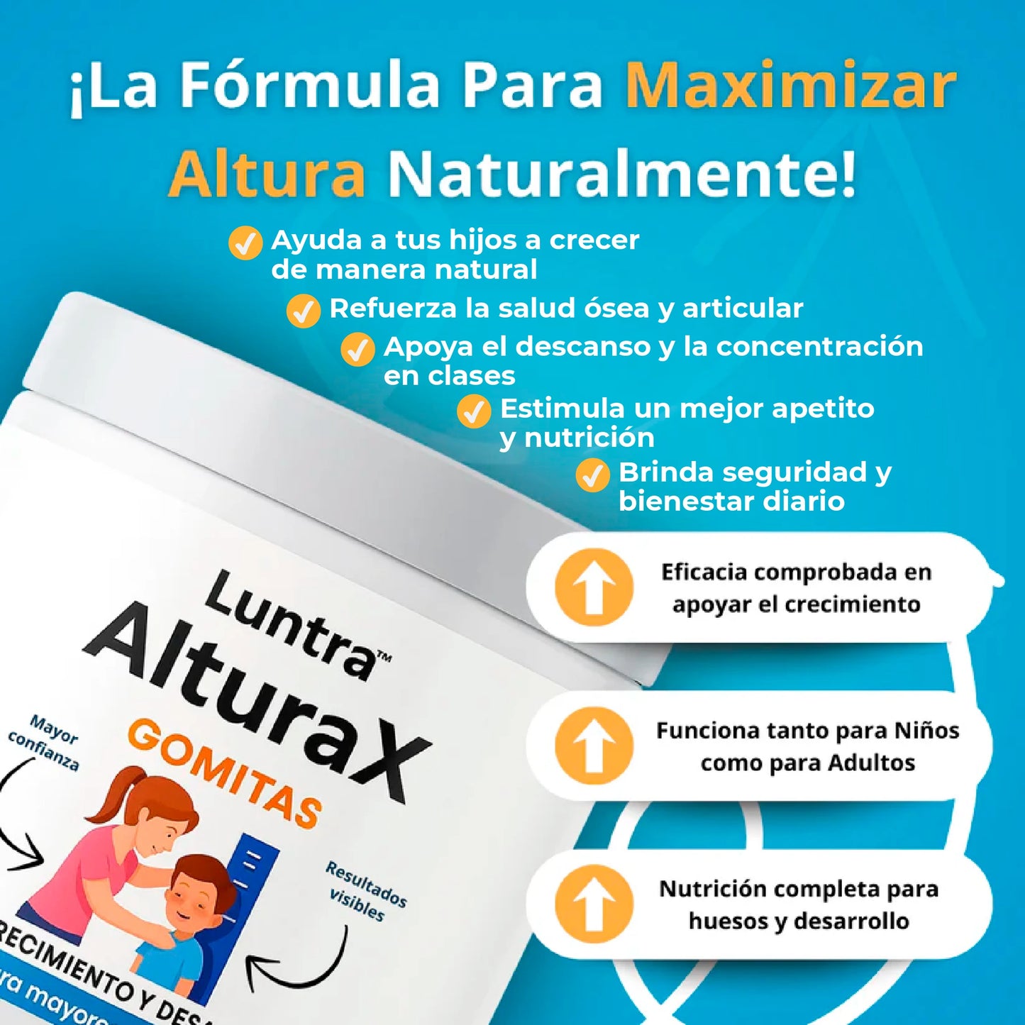 Gomitas estimuladoras naturales de crecimiento