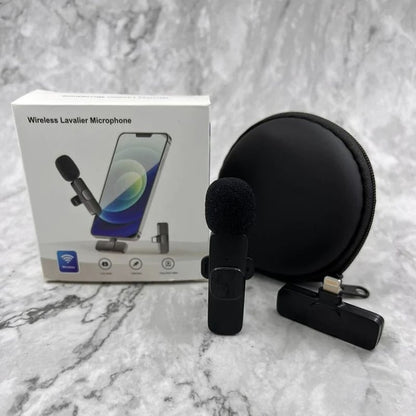 Set Completo de Micrófono Inalámbrico Profesional con Solapa y Estuche