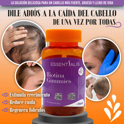 Gomitas de biotina para el crecimiento del cabello